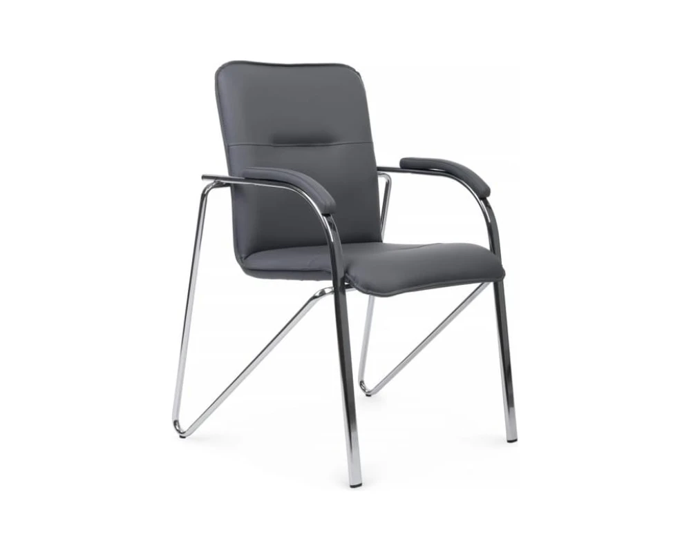 Стул Самба с мягкими подлокотниками SMB-01H Хром гальв.