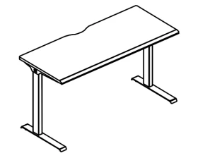 Стол письменный 120 на металлокаркасе МL (1 скос) Alta ML images