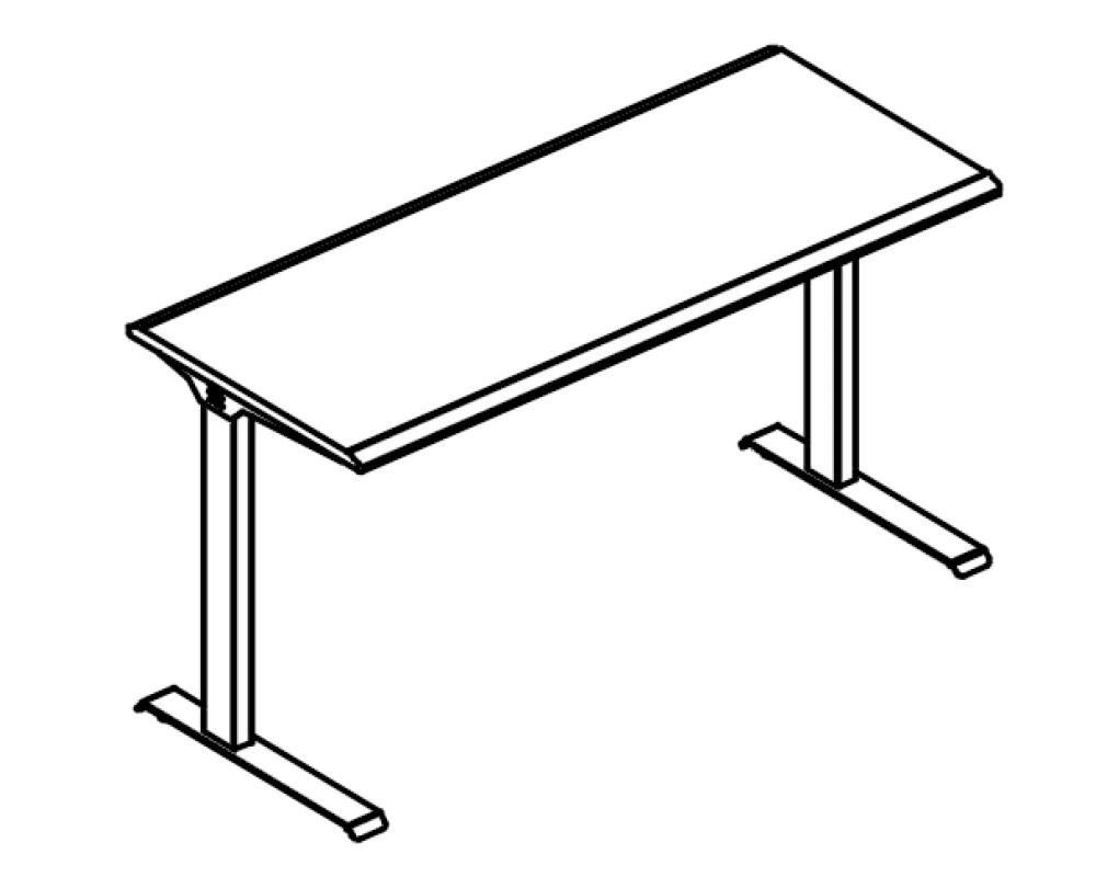 Стол письменный 80 на каркас МL (2 скоса) Alta ML