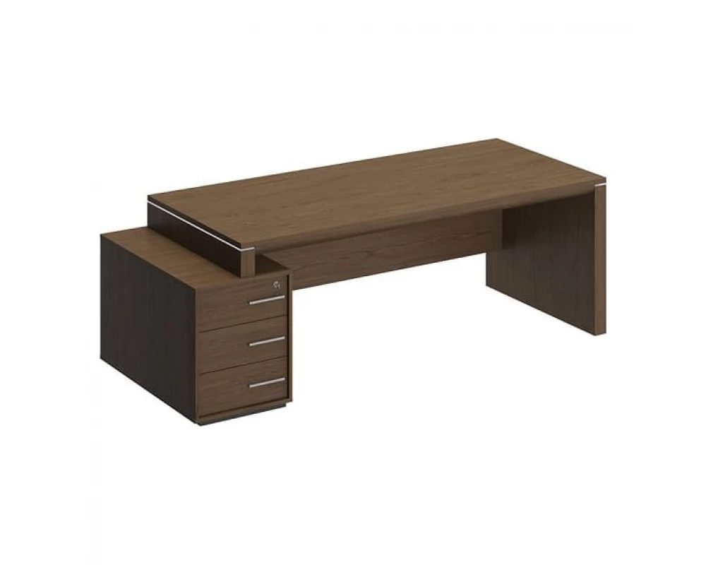 Стол руководителя левый на опорной тумбе малой ВЛ 148 ДТ Velar