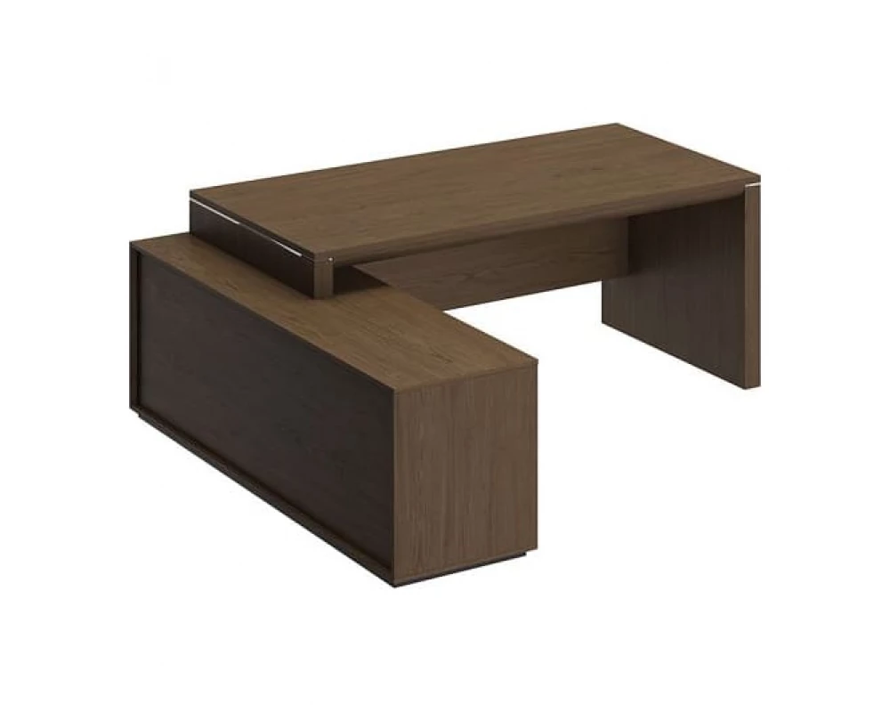 Стол руководителя левый на опорной тумбе ВЛ 136 ДТ Velar