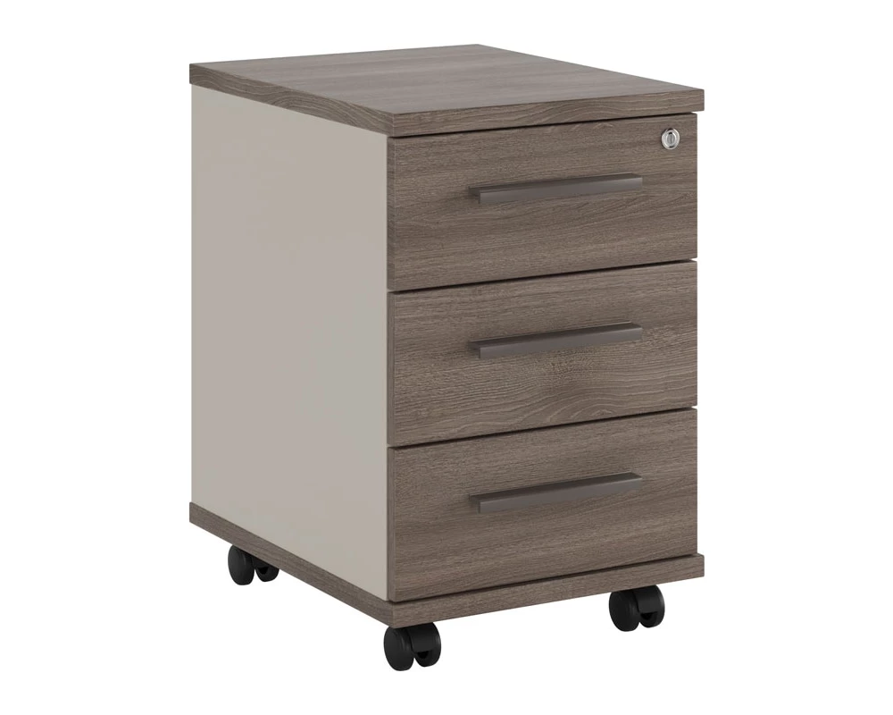 Тумба подкатная 3 ящика New Line Дуб Шамони темный