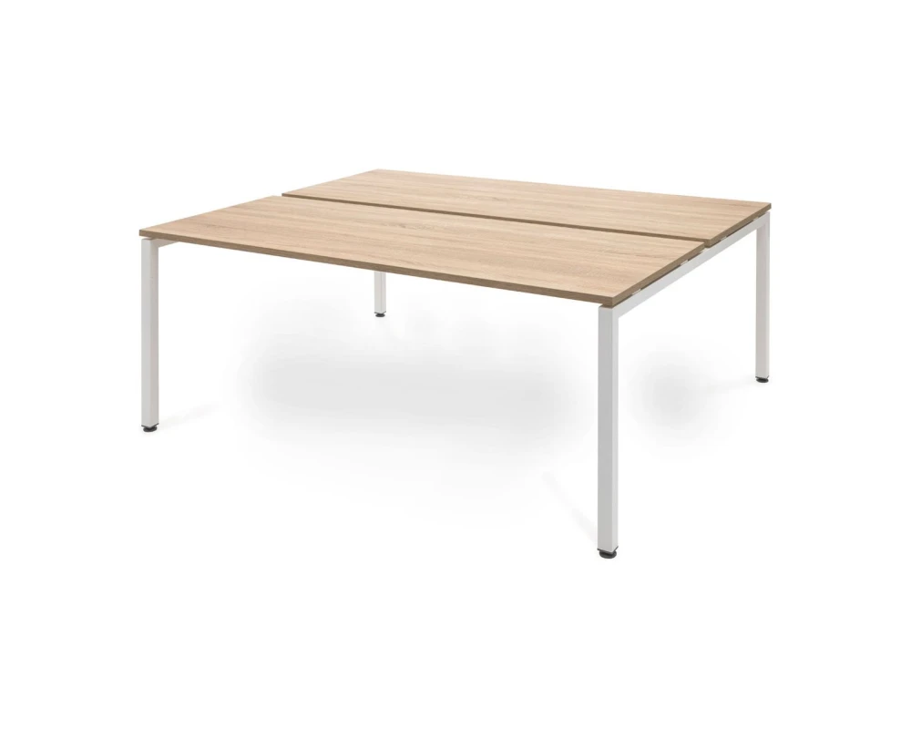 Бенч 2 рабочих места 158x139x75 Tour Дуб калифорния/Белый