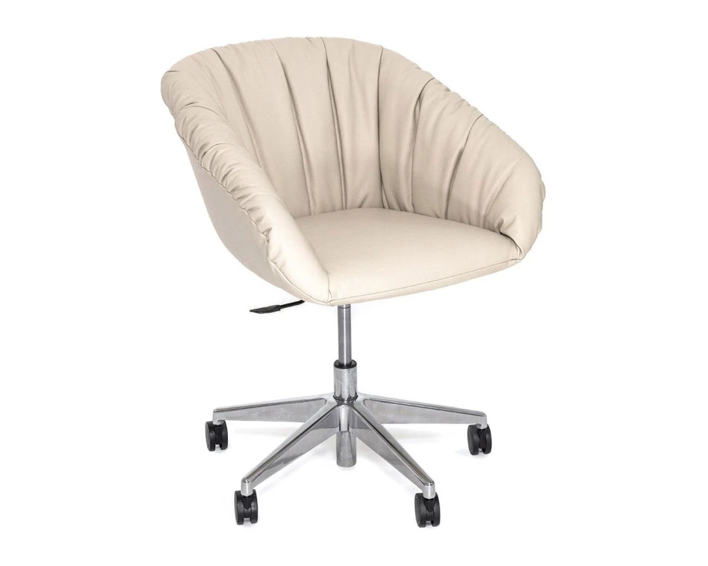 Кресло Alma Soft 5-луч Натуральная кожа, Бежевый