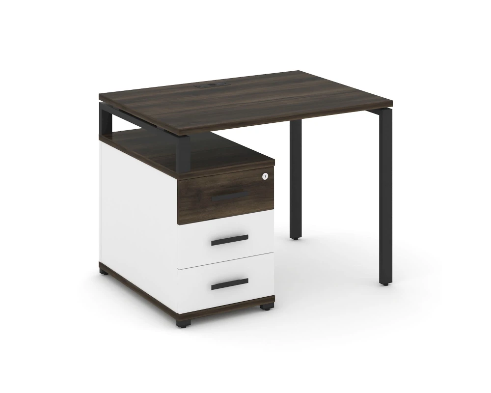 Стол письменный с 1 опорной тумбой CN.SP-301 W 980/1346x720x750 Концепт / Concept