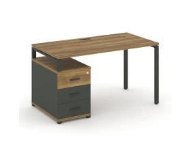 Стол письменный с 1 опорной тумбой CN.SP-303 W 1380/1746x720x750 Концепт / Concept images