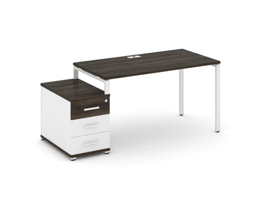 Стол письменный с 1 опорной тумбой CN.SP-303 W 1380/1746x720x750 Концепт / Concept