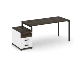 Стол письменный с 1 опорной тумбой CN.SP-304 W 1580/1946x720x750 Концепт / Concept images