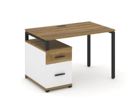 Стол письменный с 1 опорной тумбой CN.SP-306 W 1180/1546x720x750 Концепт / Concept images