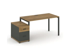 Стол письменный с 1 опорной тумбой CN.SP-306 W 1180/1546x720x750 Концепт / Concept images