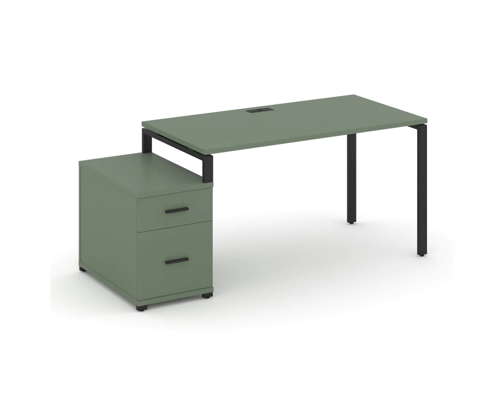 Стол письменный с 1 опорной тумбой CN.SP-307 B 1380/1746x720x750 Концепт / Concept