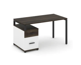 Стол письменный с 1 опорной тумбой CN.SP-307 W 1380/1746x720x750 Концепт / Concept images