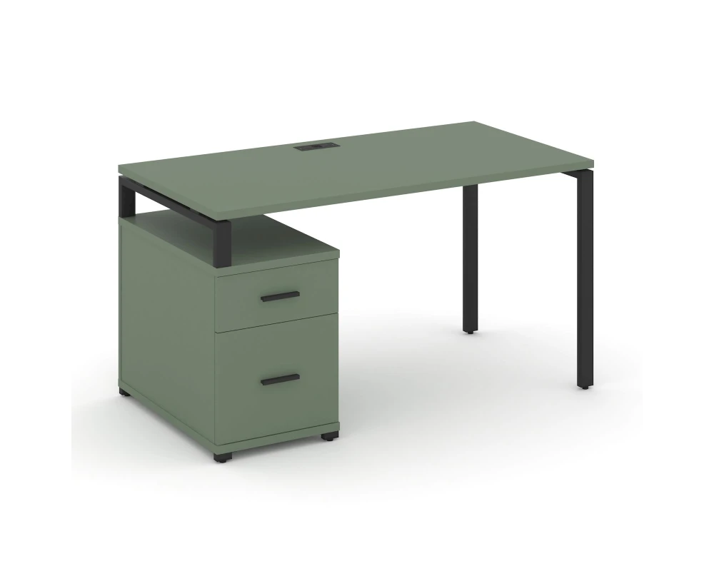 Стол письменный с 1 опорной тумбой CN.SP-308 B 1580/1946x720x750 Концепт / Concept