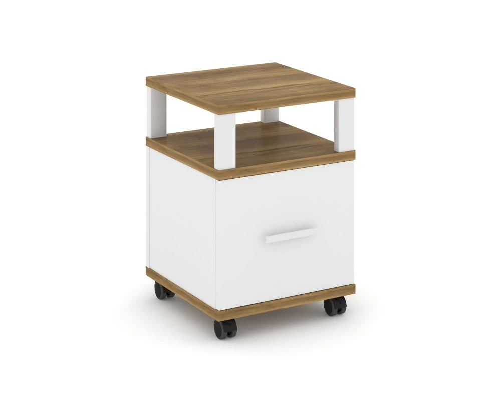 Тумба мобильная 1 распаш. фасад с надставкой CN.TUM-008 W 420x420x615 Концепт / Concept