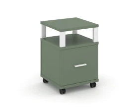 Тумба мобильная 1 распаш. фасад с надставкой CN.TUM-008 W 420x420x615 Концепт / Concept images