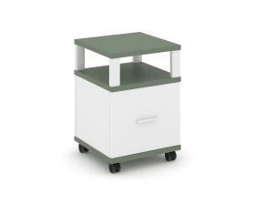 Тумба мобильная 1 распаш. фасад с надставкой CN.TUM-008 W 420x420x615 Концепт / Concept images