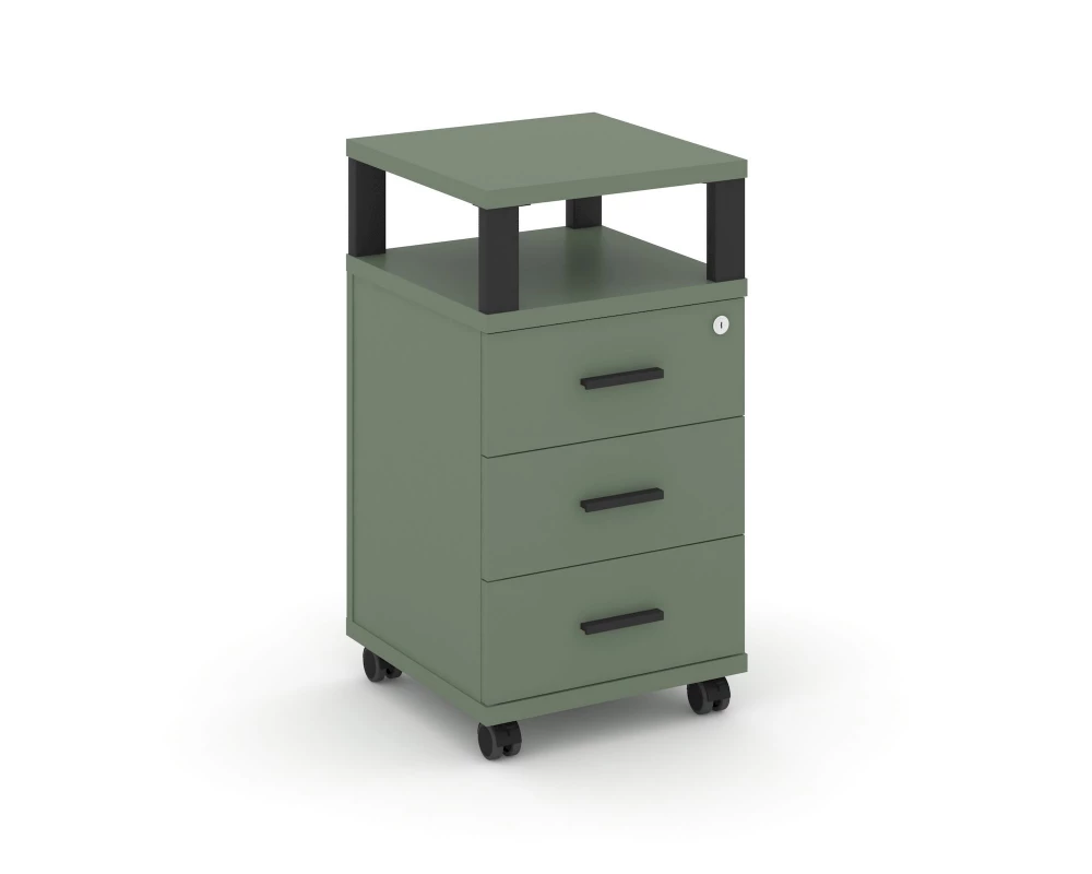 Тумба мобильная 3 ящ. с надставкой CN.TUM-004 B 420x420x782 Concept