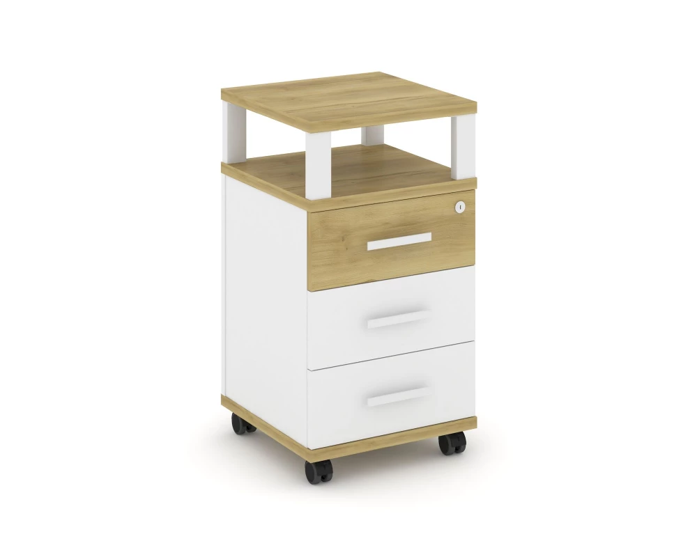 Тумба мобильная 3 ящ. с надставкой CN.TUM-004 W 420x420x782 Concept