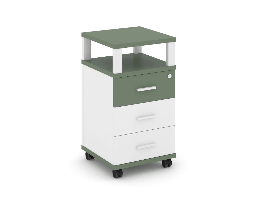Тумба мобильная 3 ящ. с надставкой CN.TUM-004 W 420x420x782 Concept
