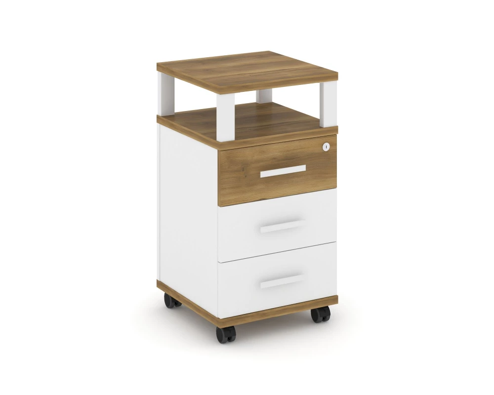 Тумба мобильная 3 ящ. с надставкой CN.TUM-004 W 420x420x782 Concept