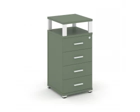 Тумба опорная/приставная 4 ящ. с надставкой CN.TUO-003 W 420x420x917 Concept images