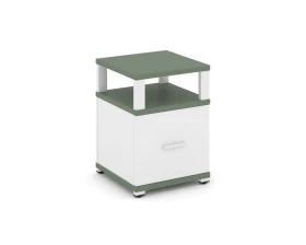 Тумба приставная 1 распаш. фасад с надставкой CN.TUP-005 W 420x420x583 Концепт / Concept images