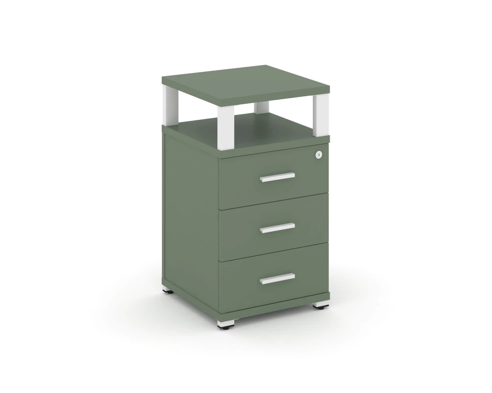 Тумба приставная 3 ящ. с надставкой CN.TUP-003 W 420x420x750 Concept