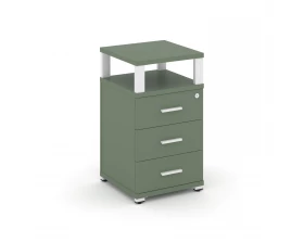 Тумба приставная 3 ящ. с надставкой CN.TUP-003 W 420x420x750 Concept images