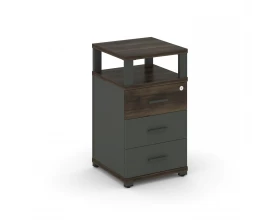 Тумба приставная 3 ящ. с надставкой CN.TUP-003 W 420x420x750 Concept images