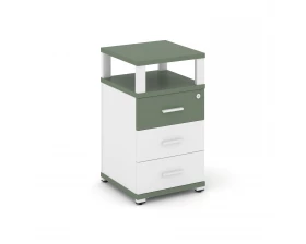 Тумба приставная 3 ящ. с надставкой CN.TUP-003 W 420x420x750 Concept images