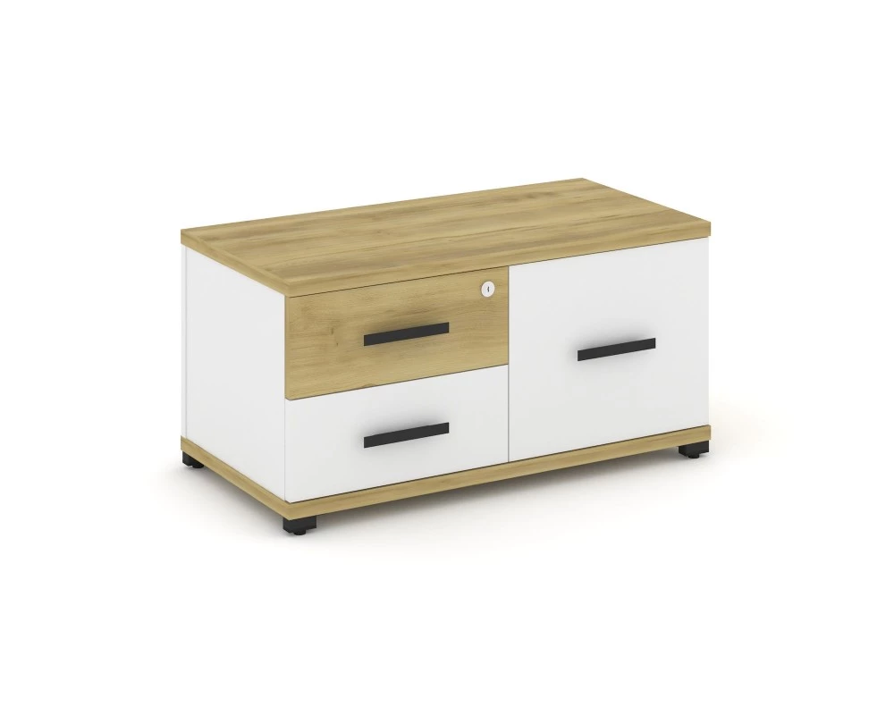 Тумба приставная широкая 2 ящ. 1 распаш. фасад CN.TSP-004 B 836x420x416 Concept