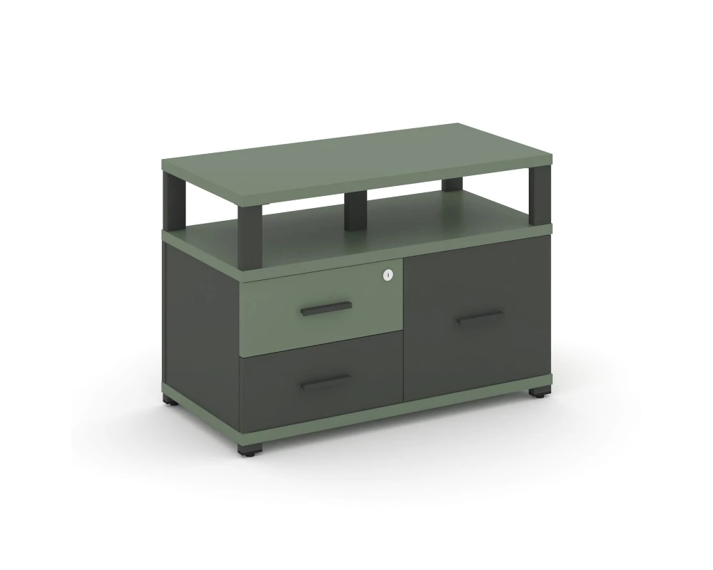 Тумба приставная широкая 2 ящ. 1 распаш. фасад с надставкой широкой CN.TSP-006 A 836x420x583 Concept