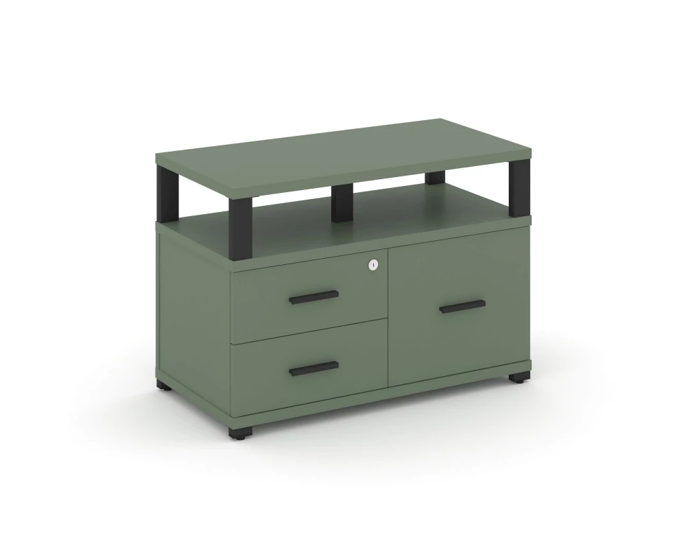 Тумба приставная широкая 2 ящ. 1 распаш. фасад с надставкой широкой CN.TSP-006 B 836x420x583 Concept