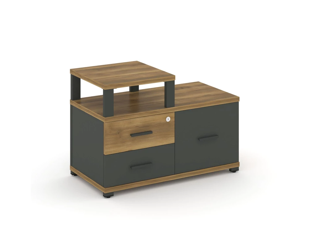 Тумба приставная широкая 2 ящ. 1 распаш. фасад с надставкой узкой CN.TSP-005 A 836x420x583 Concept