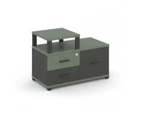 Тумба приставная широкая 2 ящ. 1 распаш. фасад с надставкой узкой CN.TSP-005 A 836x420x583 Concept images