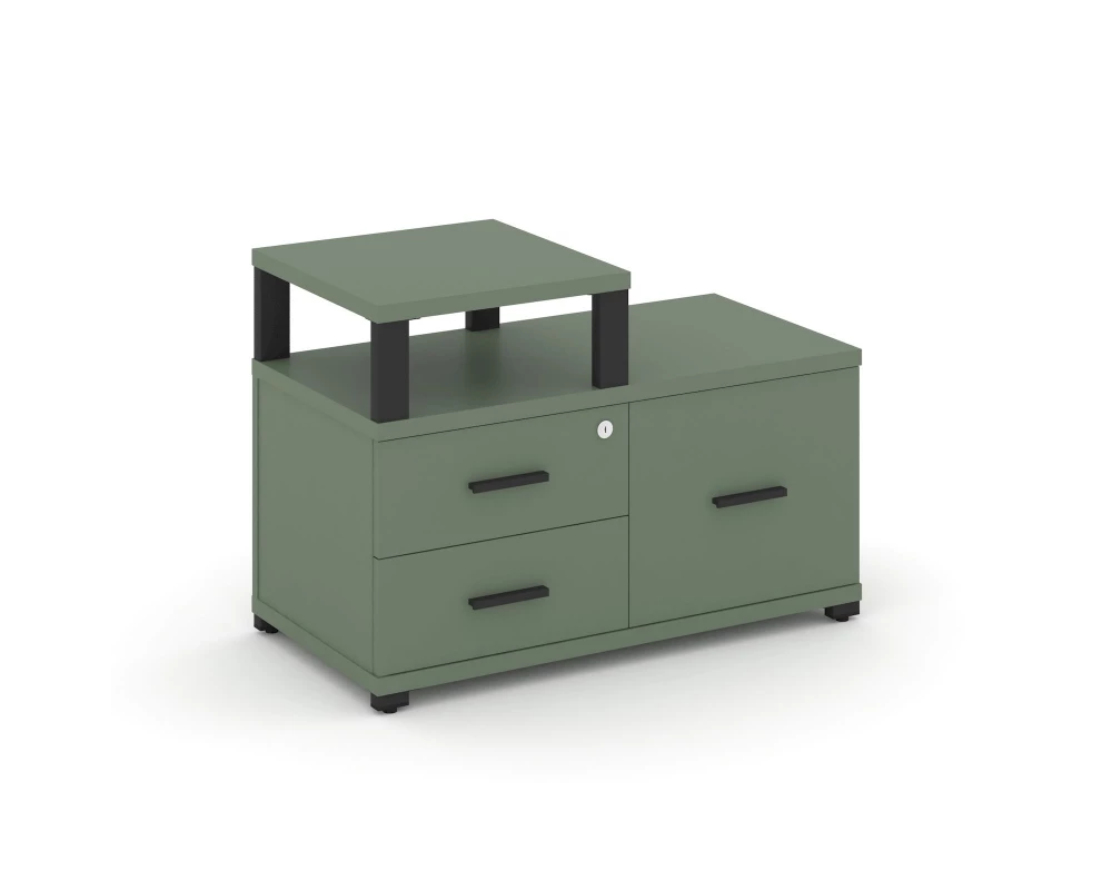 Тумба приставная широкая 2 ящ. 1 распаш. фасад с надставкой узкой CN.TSP-005 B 836x420x583 Concept