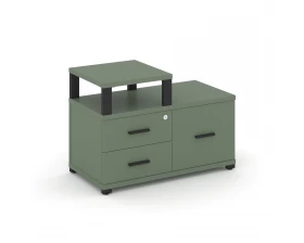 Тумба приставная широкая 2 ящ. 1 распаш. фасад с надставкой узкой CN.TSP-005 B 836x420x583 Concept images