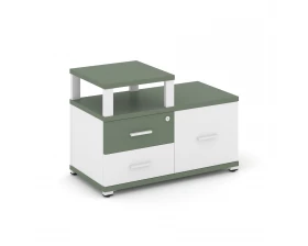Тумба приставная широкая 2 ящ. 1 распаш. фасад с надставкой узкой CN.TSP-005 W 836x420x583 Concept images
