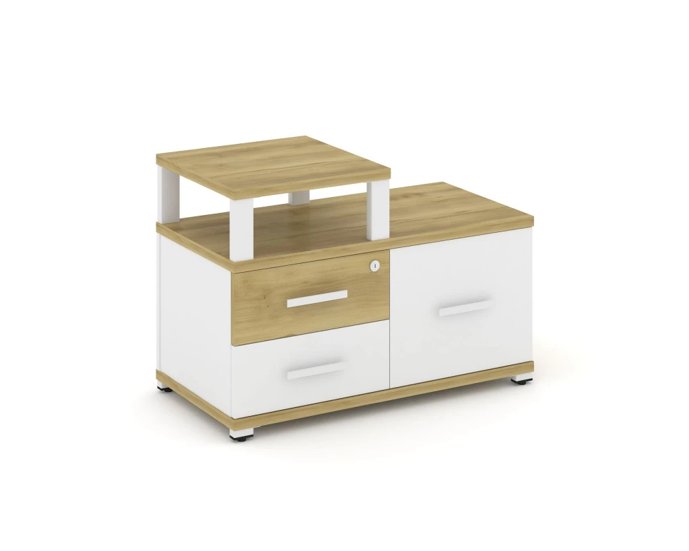 Тумба приставная широкая 2 ящ. 1 распаш. фасад с надставкой узкой CN.TSP-005 W 836x420x583 Concept
