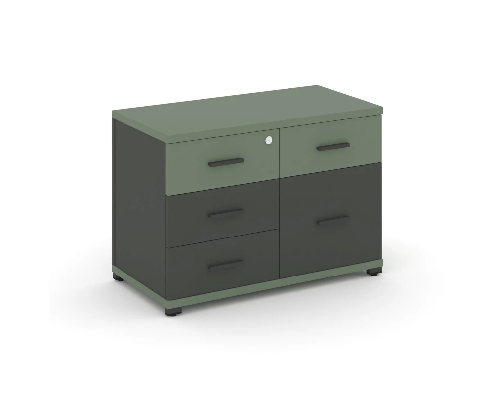 Тумба приставная широкая 4 ящ. 1 распаш. фасад CN.TSP-010 A 836x420x583 Concept