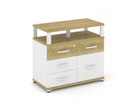 Тумба приставная широкая 4 ящ. 1 распаш. фасад с надставкой широкой CN.TSP-012 W 836x420x750 Concept images