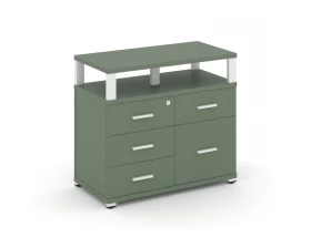 Тумба приставная широкая 4 ящ. 1 распаш. фасад с надставкой широкой CN.TSP-012 W 836x420x750 Concept images