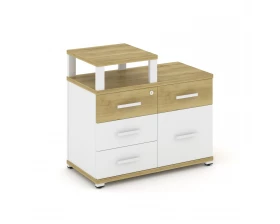 Тумба приставная широкая 4 ящ. 1 распаш. фасад с надставкой узкой CN.TSP-011 W 836x420x750 Concept images