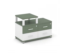 Тумба приставная широкая 4 ящ. с надставкой узкой CN.TSP-002 W 836x420x583 Concept images