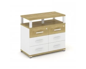 Тумба приставная широкая 6 ящ. с надставкой широкой CN.TSP-009 W 836x420x750 Concept images