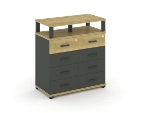 Тумба приставная широкая 8 ящ. с надставкой широкой CN.TSP-015 A 836x420x917 Concept images