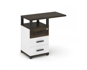 Тумба приставная узкая 3 ящ. со свесом. с надставкой широкой CN.TUS-002 W 836x420x750 Concept images