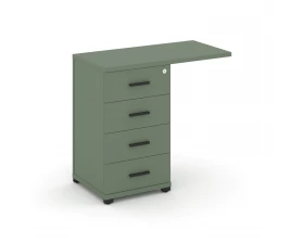 Тумба приставная узкая со свесом 4 ящ. CN.TUS-001 B 836x420x750 Concept images