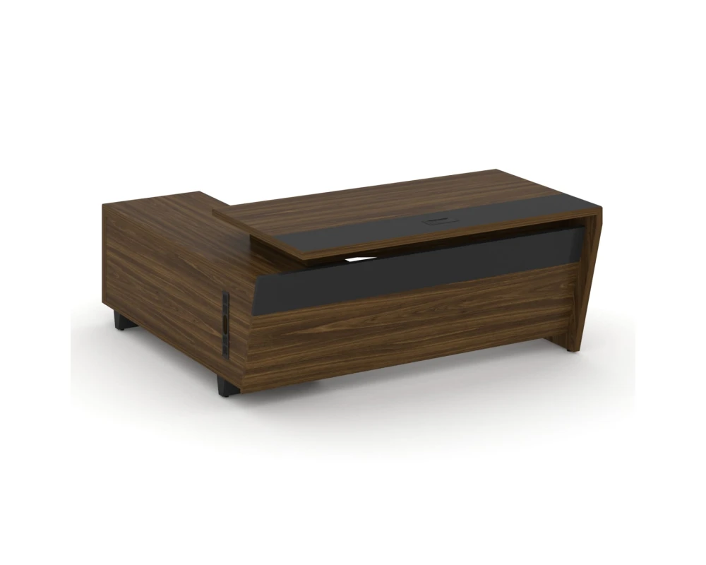 Стол для руководителя с опорной тумбой, правый 180 Корнер / Corner