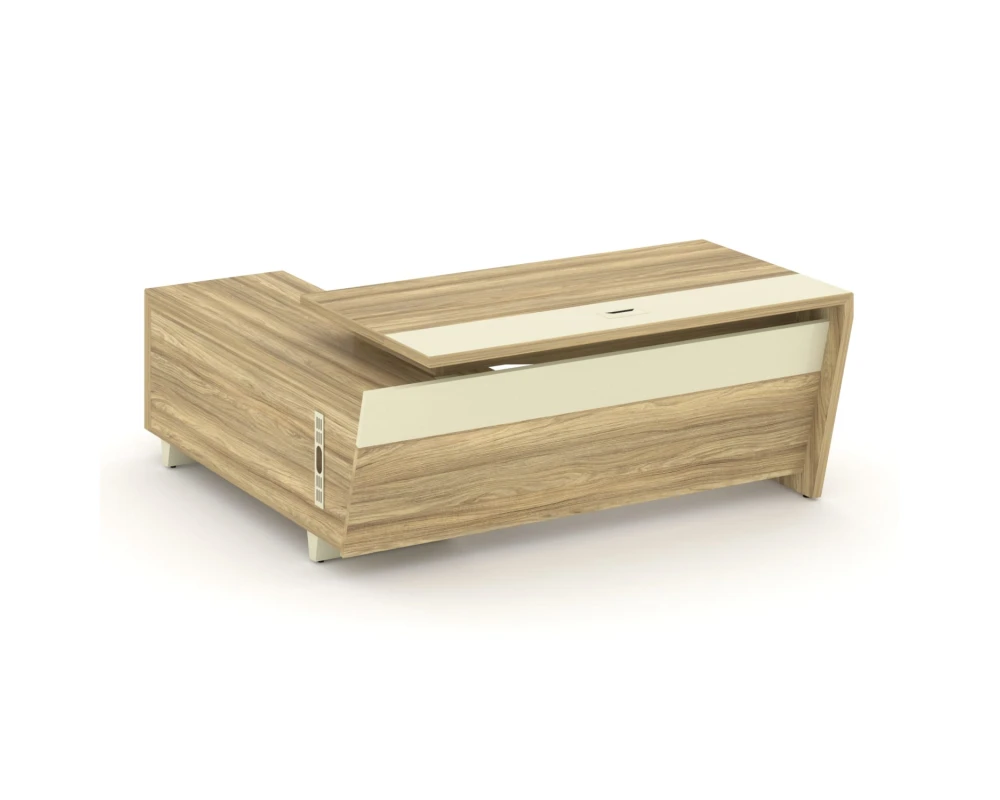 Стол для руководителя с опорной тумбой, правый 180 Корнер / Corner